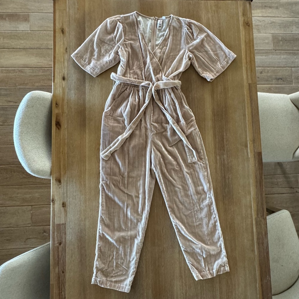 Anthropologie velvet jumpsuit